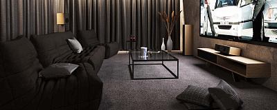 Дизайн домашнего кинотеатра-3, Комфортный бескаркасный диван ДеФранс для гостиной